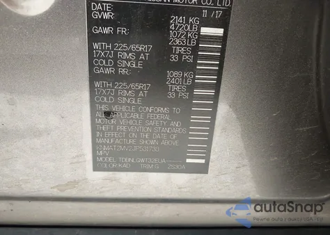 2018 Nissan Rogue Sv из США, поврежденный, VIN KNMAT2MV2JP531738